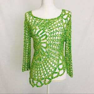 Knitted Dini Classic Lime Green Top